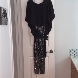 high low sequin jumpsuit